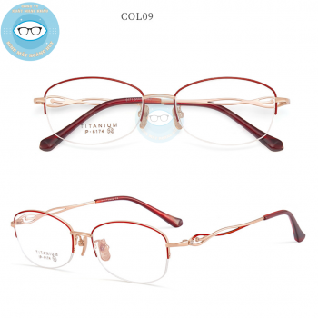 Gọng kính kim loại mã 6174